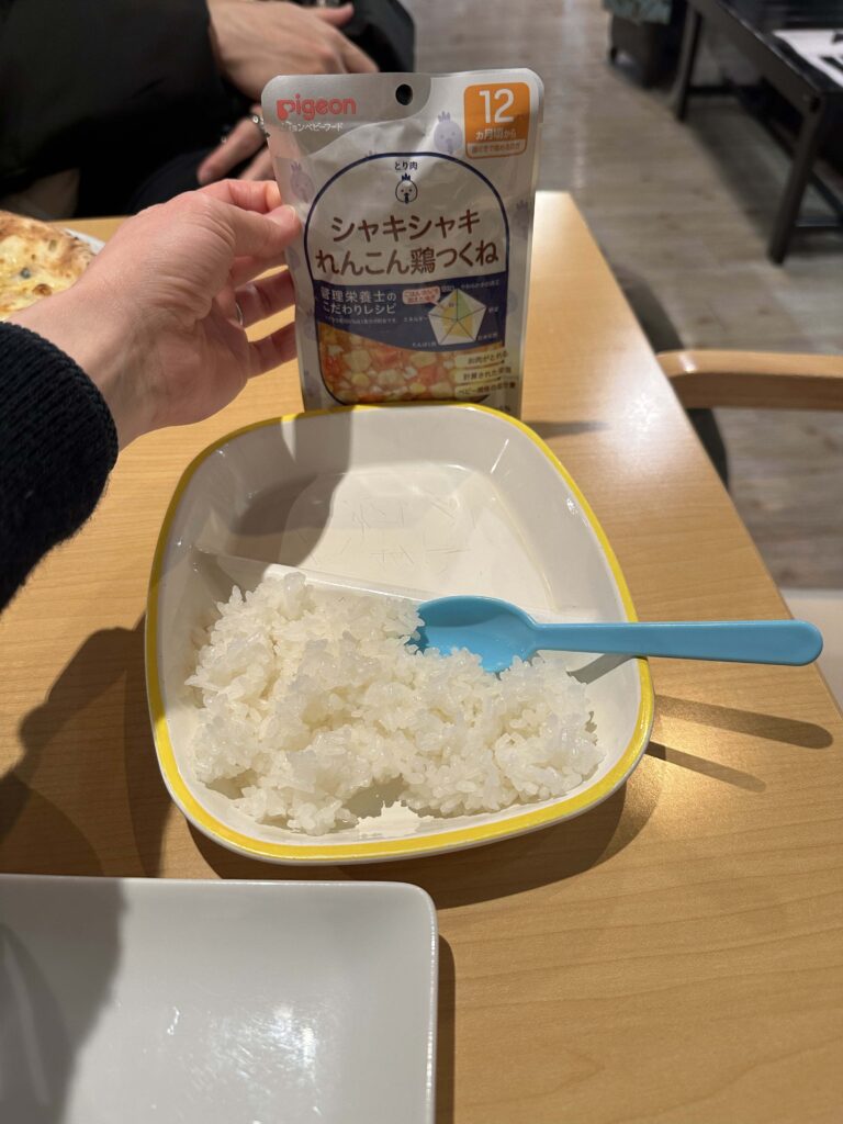 次女は持込離乳食＆ごはん単品オーダー