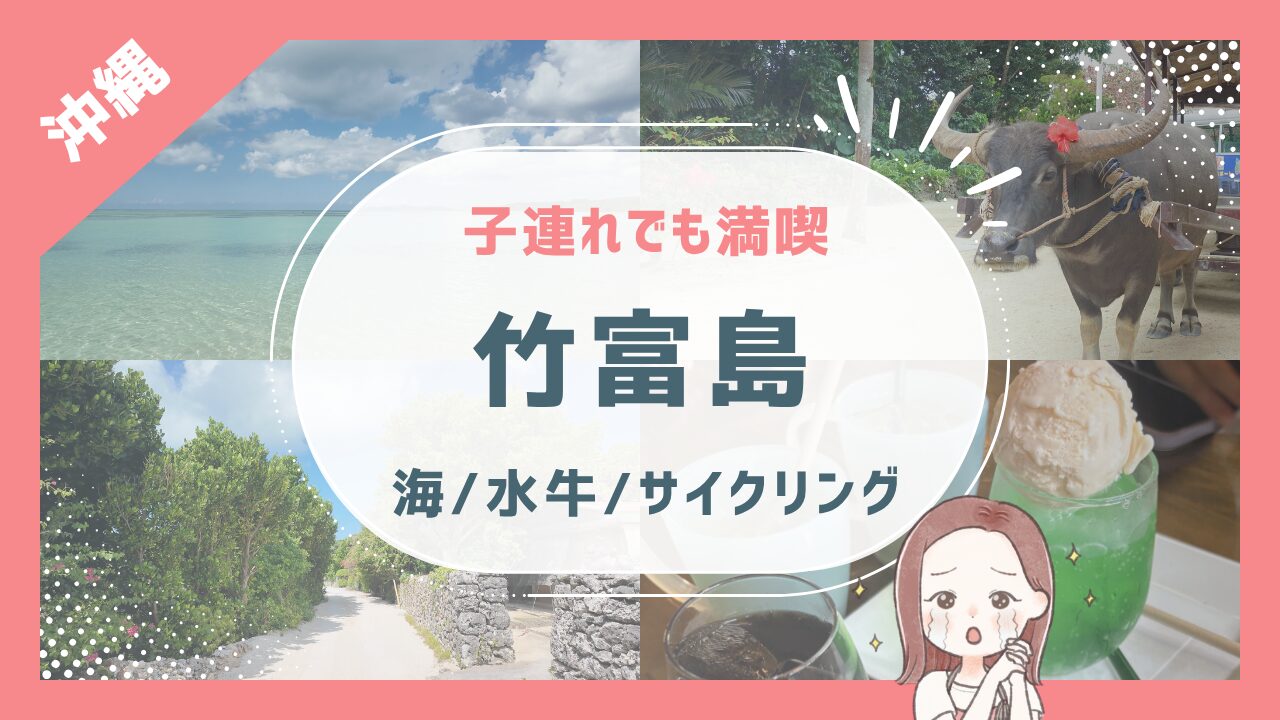 【竹富島巡り】何時間遊ぶ？必要な持ち物は？4歳2歳と海・水牛・サイクリングを楽しむ最高の１日！